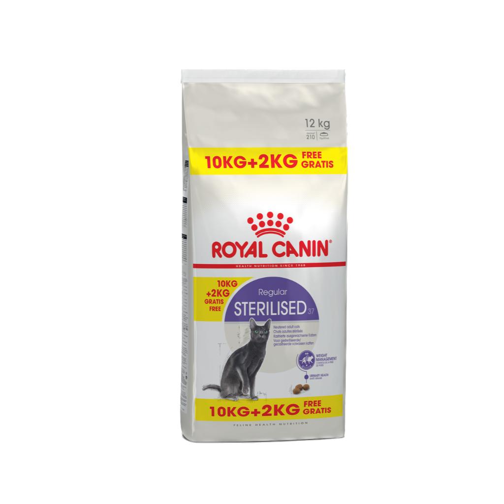 10 + 2 kg gratis! 12 kg Royal Canin Feline - Sterilised 37