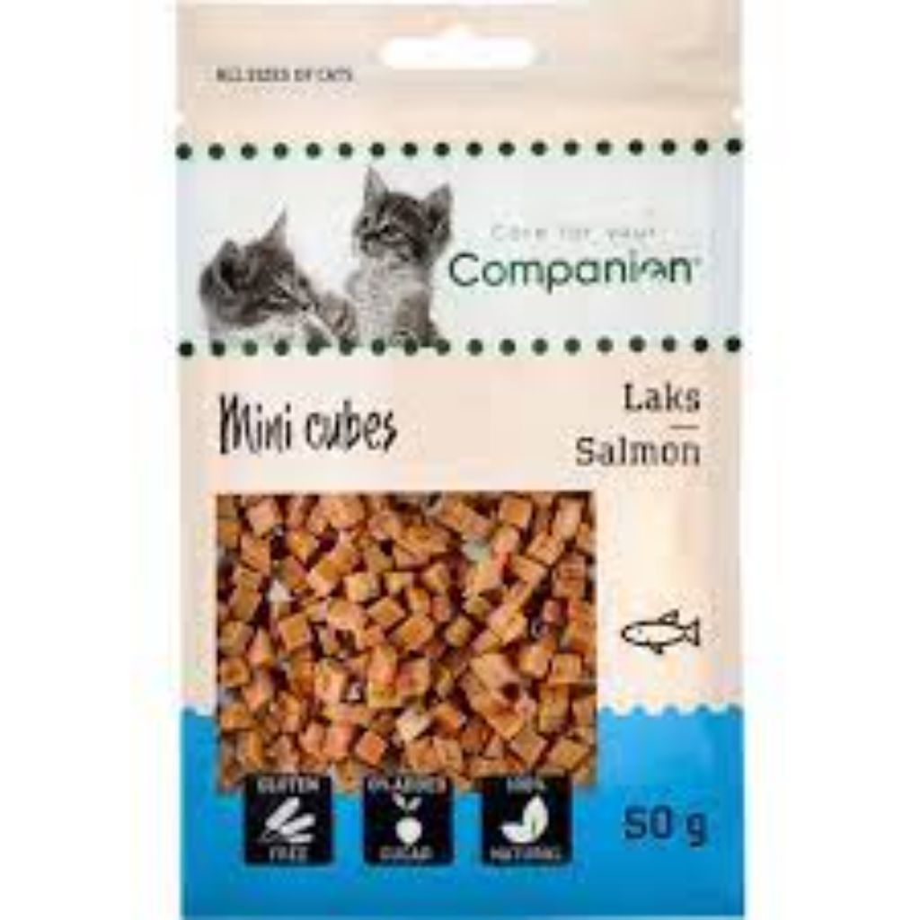 Mini Bites Salmon Cubes Godbiter til katt 50 g