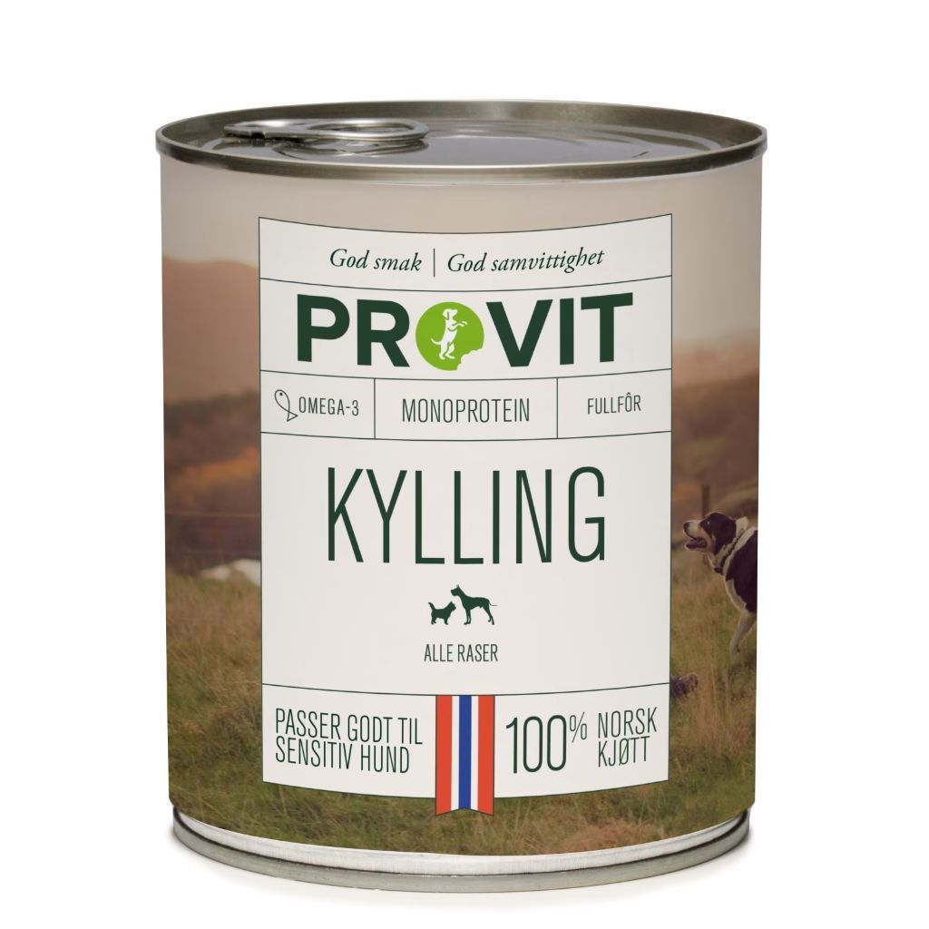 Kylling Singelprotein Våtfôr til hund 800 g