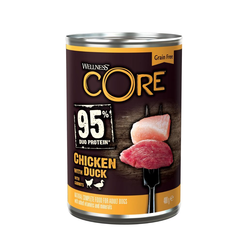 95% Kylling & And Våtfôr til hund 6 x 400 g