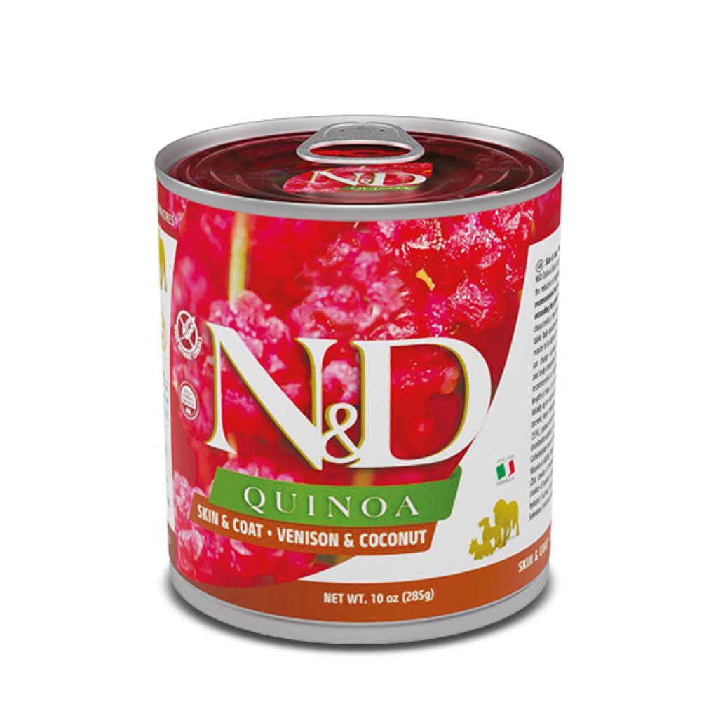 N&D Quinoa Skin & Coat Venison Våtfôr til hund 6 x 285 g