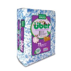 Über papirstrø Blå/hvit 72 L