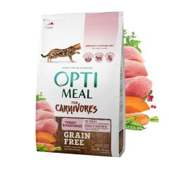 Optimeal All Age Grain Free Turkey & Veggies Tørrfôr til katt 4kg