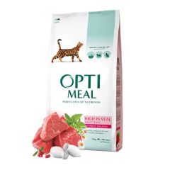Optimeal Adult & Senior Healthy Skin & Coat Veal Tørrfôr til katt 4kg