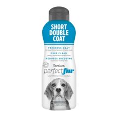 Tropiclean Perfect Fur Short Double Coat Shampo for Hund