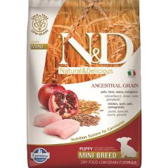 Farmina N&D Dog Low Grain Chicken & Pomegranate Pup Mini 2,5kg