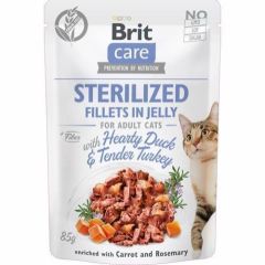 Brit Care Cat Filet Jelly And & Kalkun sterilized 85g