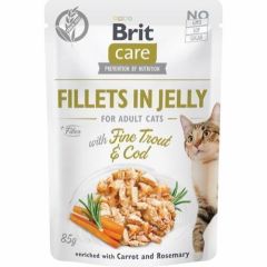 Brit Care Cat Filet Jelly Torsk & Ørret 85g