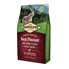 Carnilove Adult Cat Duck & Pheasant Hairball Control 2kg