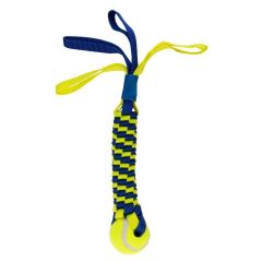 Canem flettet nylon med tennisball gul/blå small
