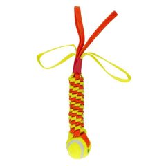 Canem flettet nylon med tennisball gul/oransje small