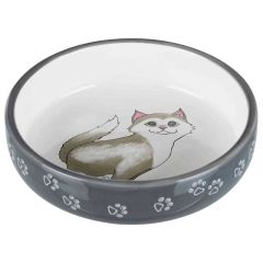 Trixie keramikkskål grå/hvit 0,3l