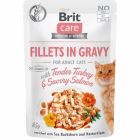 Brit Care Cat Filet Gravy Kalkun & Laks 85g