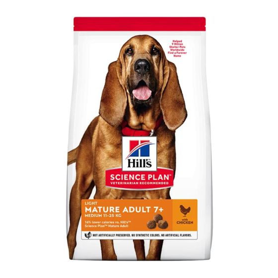 Hill's Science Plan Dog Mature Adult 7+ Light Medium Chicken