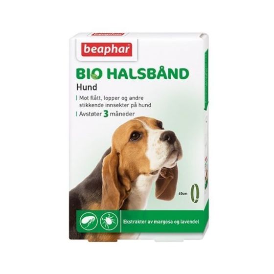 Beaphar Bio flåtthalsbånd hund 65cm