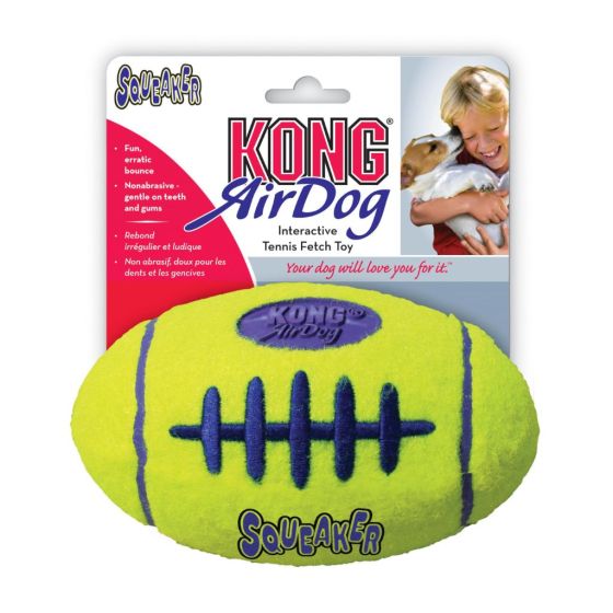 Kong Airdog Squeaker Football L