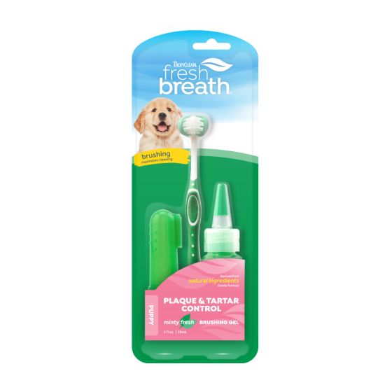 TropiClean Fresh Breath Oral Care kit puppy