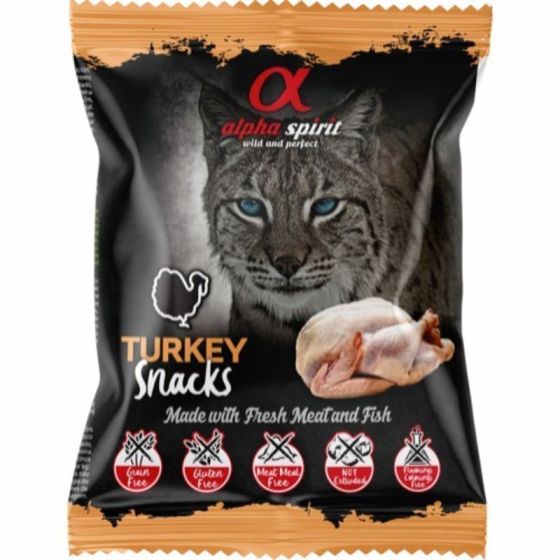 Alpha Spirit Cat Turkey Snack 50g