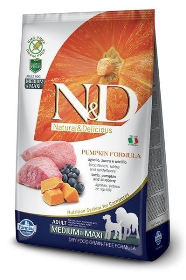 FARMINA N&D PUMPKIN LAMB & BLUEBERRY ADULT MED/MAX 2,5 KG