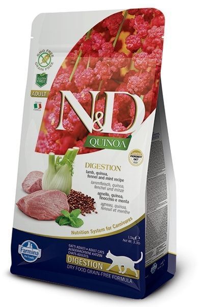 N&D Quinoa Digestion Lamb Tørrfôr til katt 1,5 kg