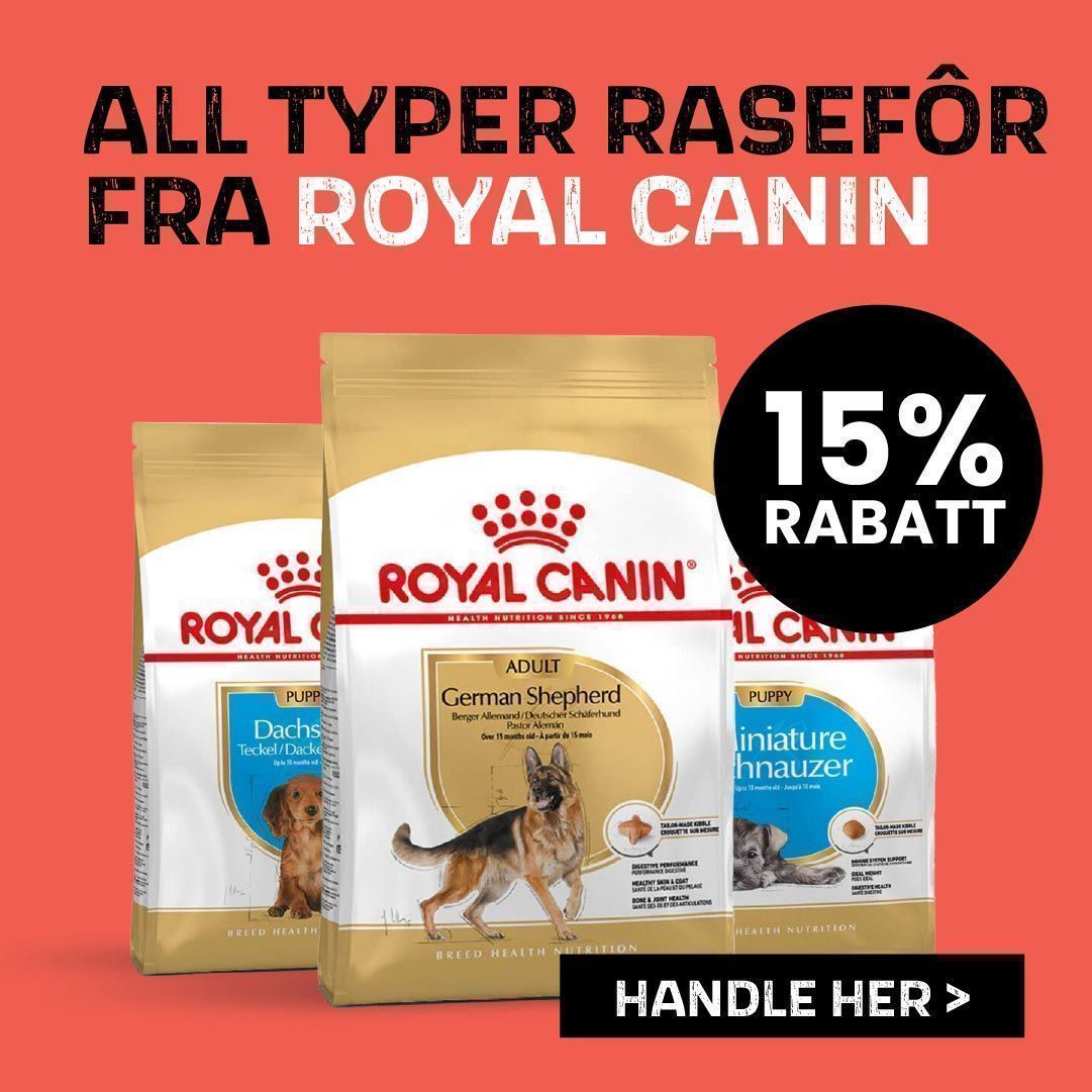 Royal Canin rasefor 15 prosent rabatt